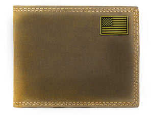 Vintage Tan Leather Bifold Wallet