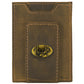 Vintage Tan Magnetic Front Pocket Leather Wallet