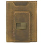 Vintage Tan Magnetic Front Pocket Leather Wallet