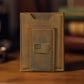 Vintage Tan Magnetic Front Pocket Leather Wallet
