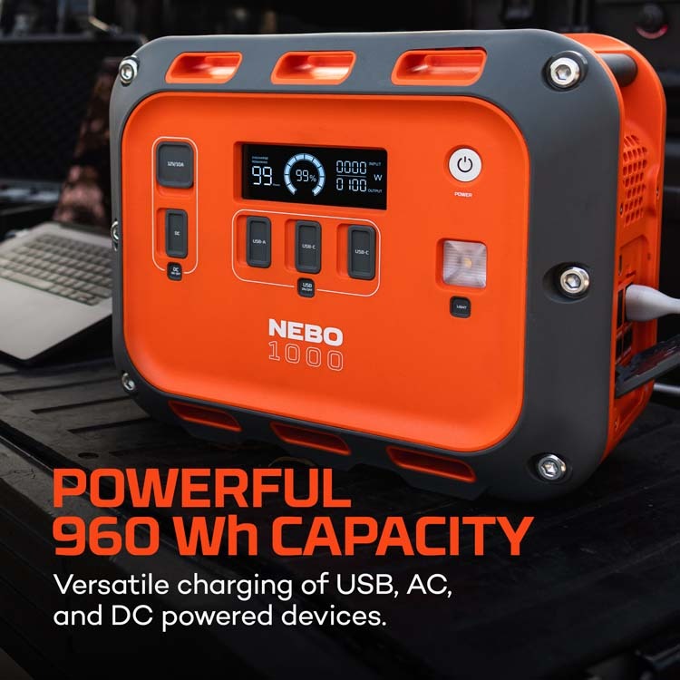 Nebo Intrepid 1000 Power Station - Portable and Versatile Power Source