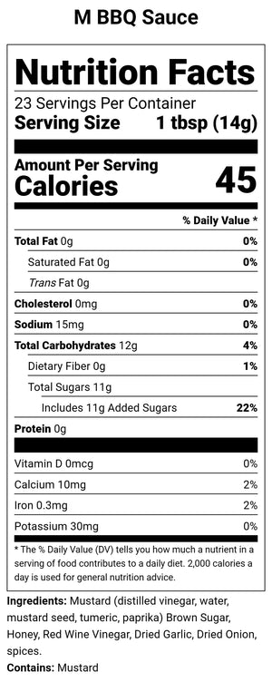 M9 Mustard Bbq Sauce