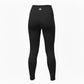 Katie Beth Activewear Mercifully Made Legging in Midnight Black, rear view on model