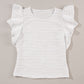 Wavy Textured Ruffle Sleeve