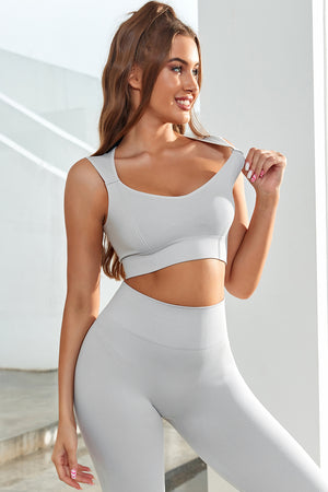 Sleeveless Ribbed Bra Top