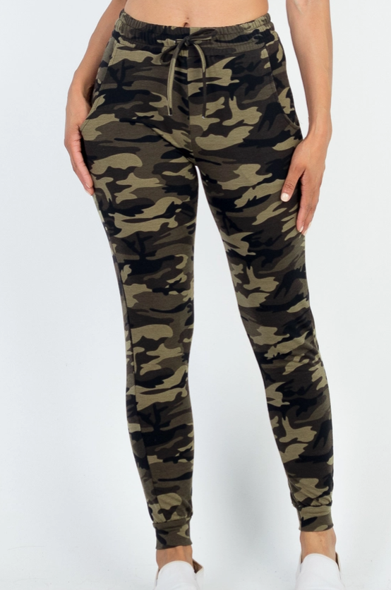 French Terry Camo Joggers