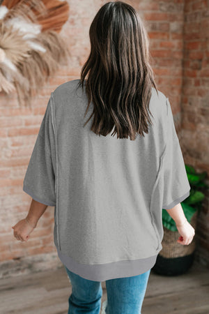 Chest Pocket Split Loose Tee