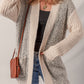Color Block Side Pockets Cardigan