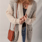 Color Block Side Pockets Cardigan