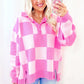 Checkerboard Knit Sweater
