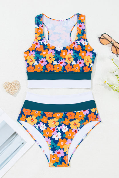 Floral  Racerback 2pcs Bikini