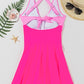 Tie Back Flared One Piece Swimsuit