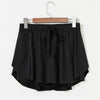 High Waist Lined Tennis Skorts - Black