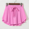 High Waist Lined Tennis Skorts - Pink
