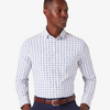 Leeward LS - Classic - White Navy Windowpane