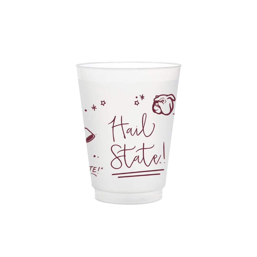 MS State Frosted Flex Party Cups (8-Pack)