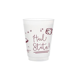 MS State Frosted Flex Party Cups (8-Pack)