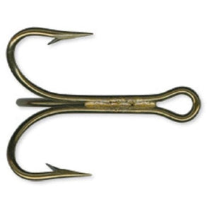 Mustad Classic Treble O'Shaughnessy fishing hook with bronze finish and three sharp points