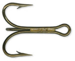 Mustad Classic Treble O'Shaughnessy fishing hook with bronze finish and double points