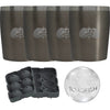 10Oz Rocks Tumbler 4Pk W/Ice - Graphite