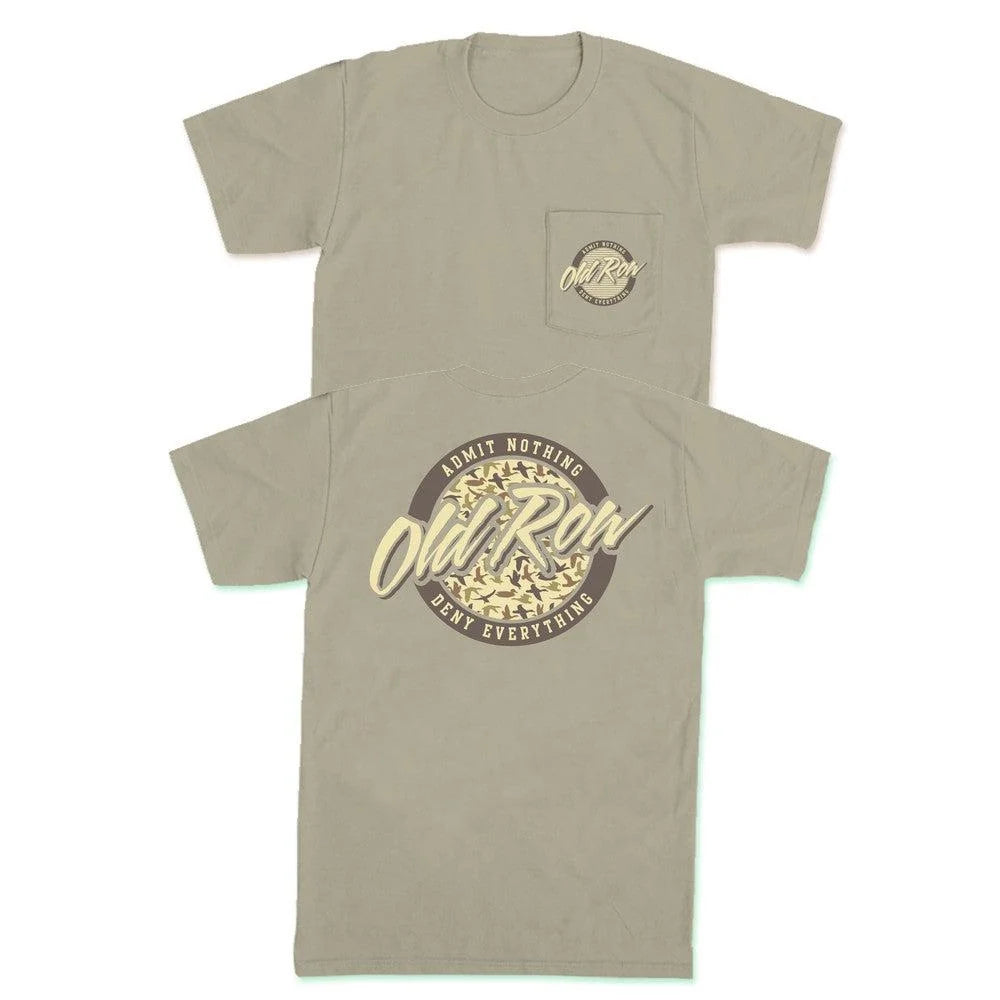 Duck Camo Sandstone Circle Logo Pocket Tee