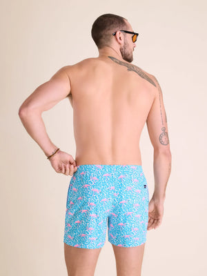 5.5" The Great Pink Sharks Swim Trunk
