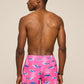 5.5" The Great Pink Sharks Lined Swim Trunk