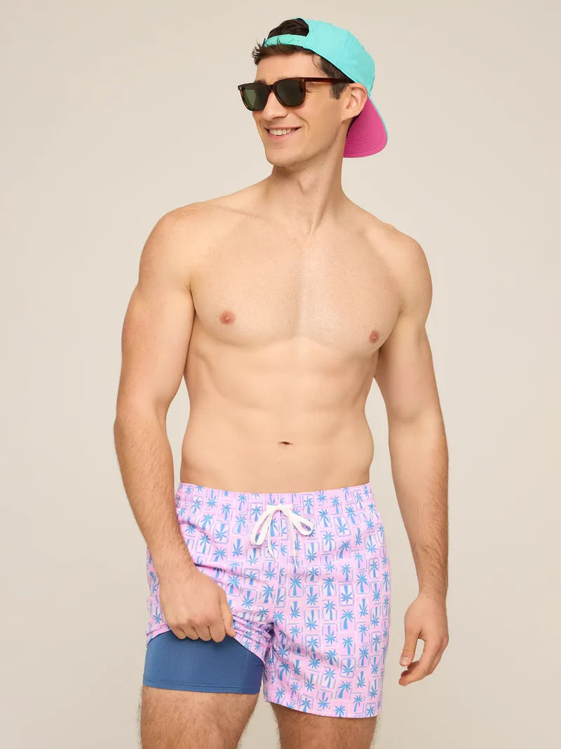5.5" The Miami Mosaic Lined Swim Trunk