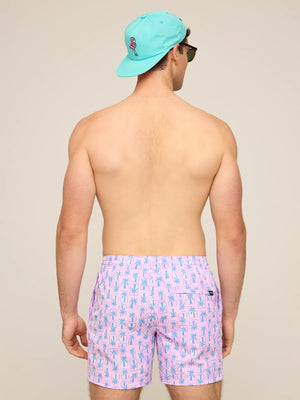 5.5" The Miami Mosaic Lined Swim Trunk