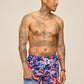 5.5" The Star Spangled Blooms Lined Swim Trunk