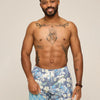 5.5" The Starry Night Stems Swim Trunks - Dusty Blue