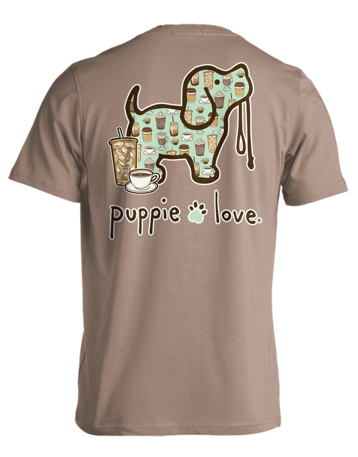 Coffee Pattern Pup Tee
