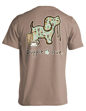 Coffee Pattern Pup Tee