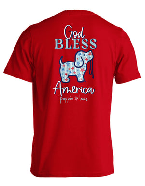 God Bless America Pup Tee