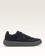 Adyro Primo 2.0 Jet Black sneaker with black canvas upper and dark textured sole, side view