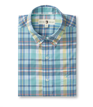 Page Plaid Long Sleeve Performance Poplin