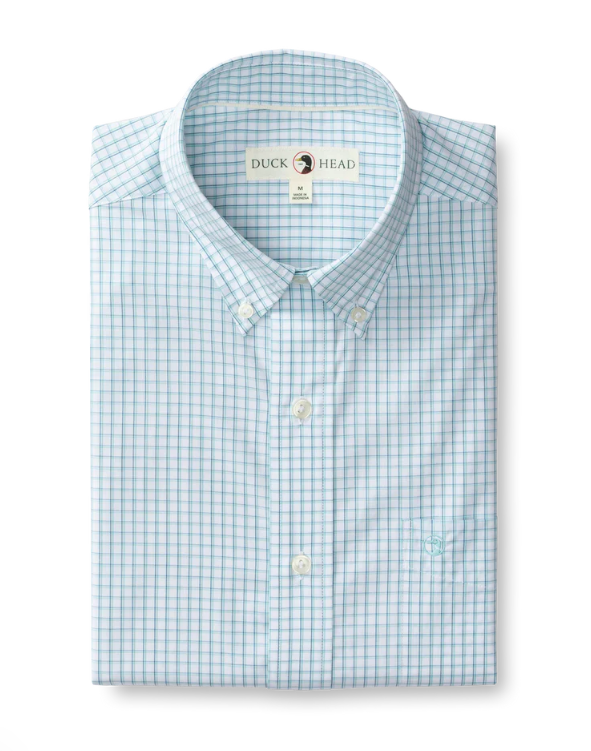 Casey Plaid Long Sleeve Performance Poplin