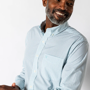 Gaston Plaid Long Sleeve Performance Poplin