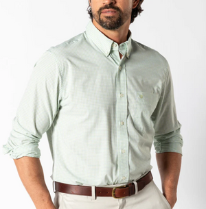 Mitchell Gingham Long sleeve Performance Poplin