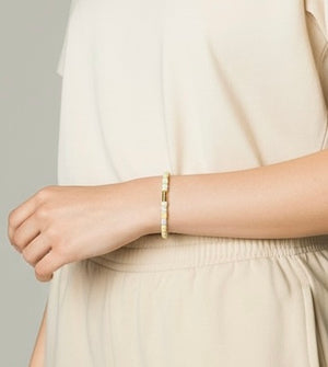 Seascape Vinyl Disc Stretch Bracelet