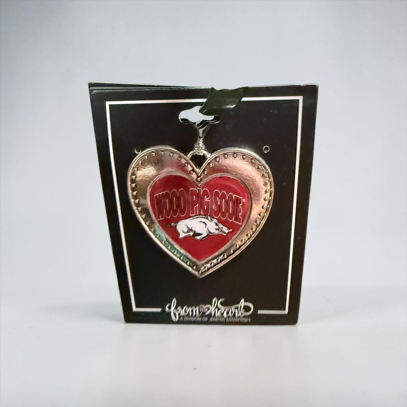 Univ of Arkansas Heart Ornament
