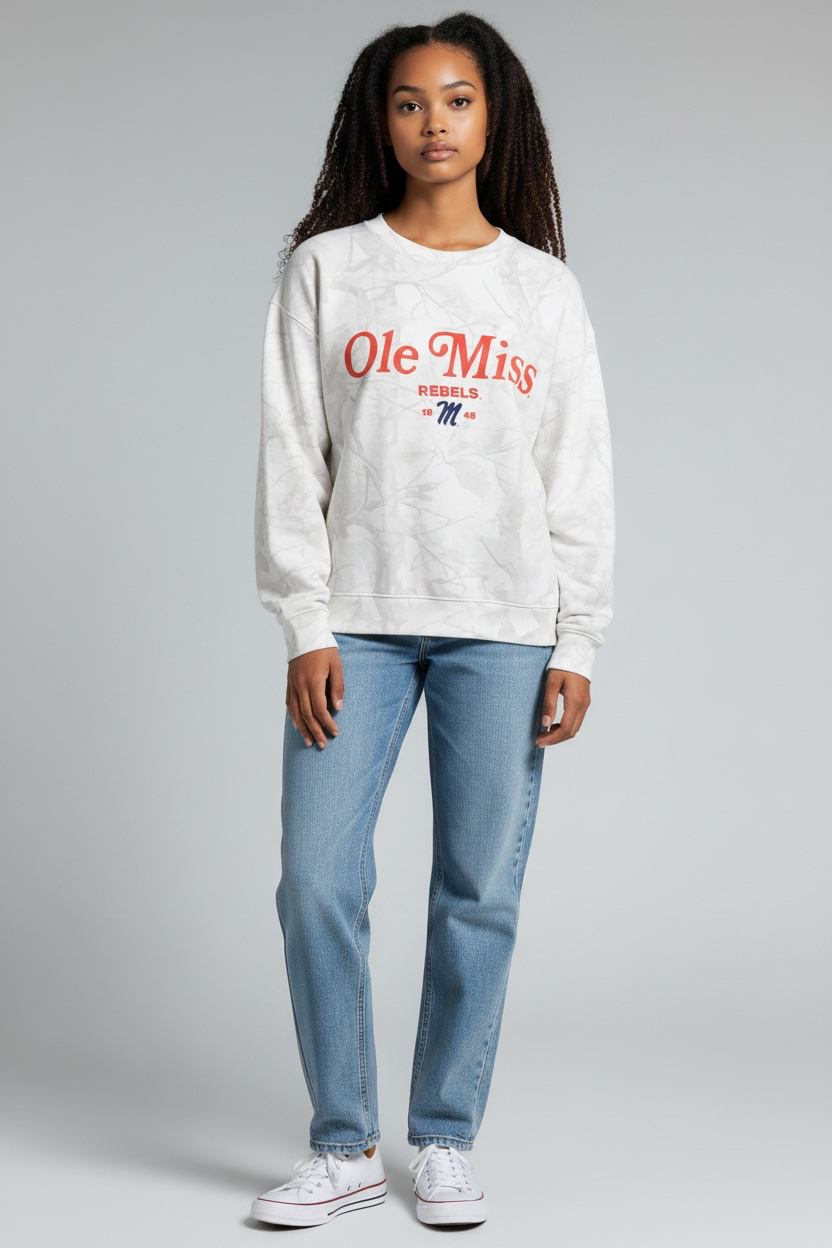 Ole Miss Hampton Mock Neck Sweatshirt