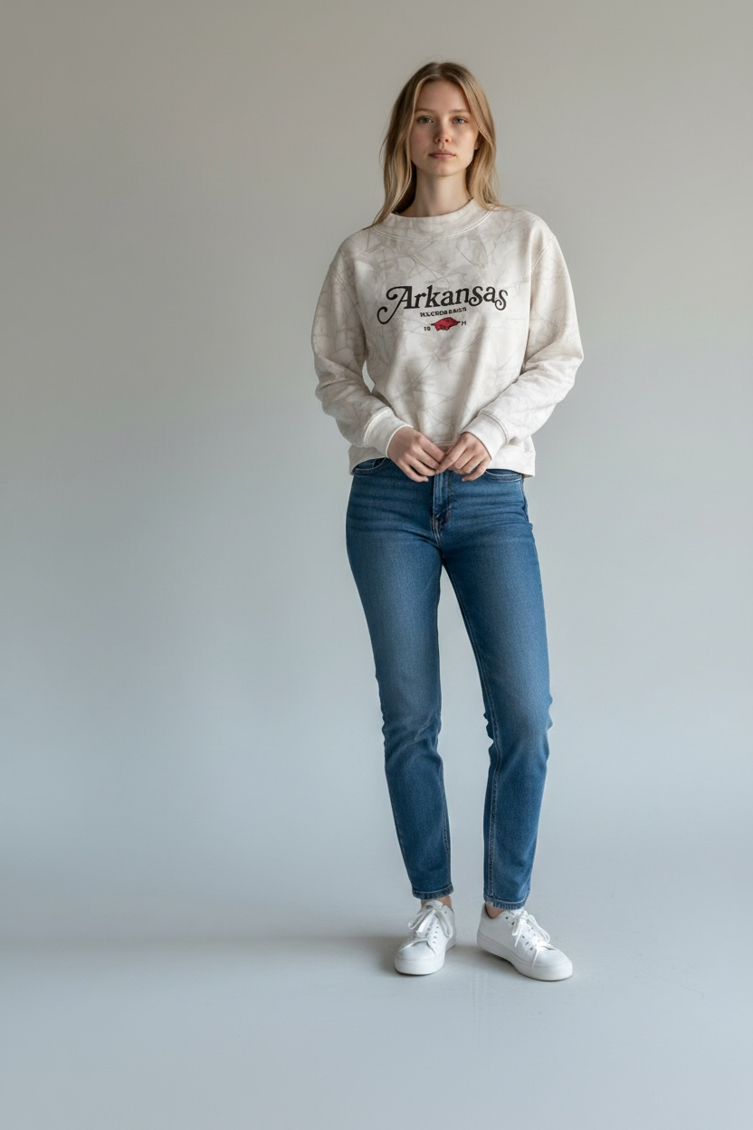 Arkansas Hampton Mock Neck Sweatshirt