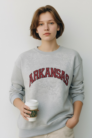 Arkansas Hampton Mock Neck Sweatshirt