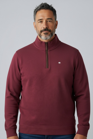 Cotton Brothers Bordeaux 1/4 Zip Fleece Pullover