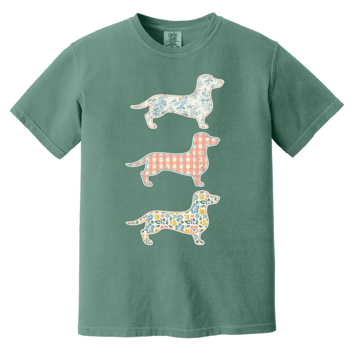 Dachshund Patches Tee