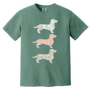 Dachshund Patches Tee