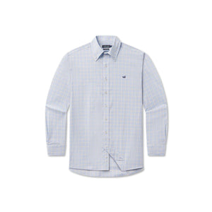 Dyer Performance Gingham Dress Shirt-Lilac Lime & Teal