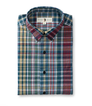 Reid Plaid Long Sleeve Cotton Slub
