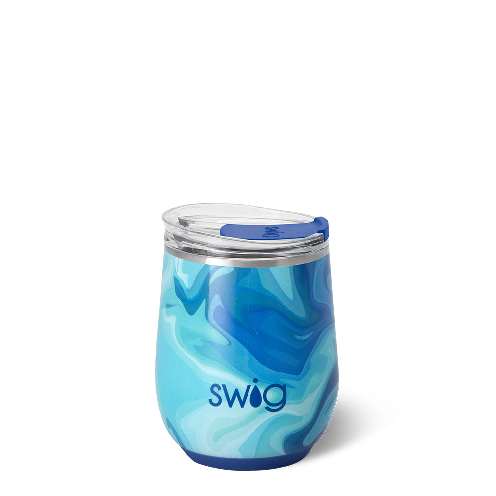 Blue Lagoon Stemless Wine Cup 12 Oz
